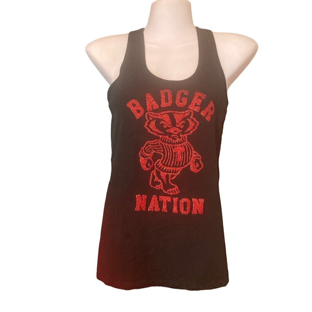 Women's Tucson BADGER NATION Tank Top Fight Fight Fight Medium RED BLING